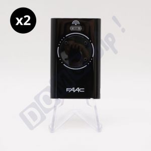 XT4 868 MHz Noir (réf. 7870101) - Lot de 2 télécommandes 4 Boutons pour portails et porte de garage - Fréquence 868,35 MHz - Télécommande Sécurisée à