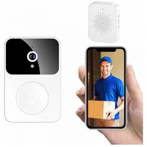 Sonnette Sans Fil Connect&eacute;e Avec Cam&eacute;ra De Surveillance - Wifi Smart Camera - Enregistrement Vid&eacute;o - Sonnette Porte (Type-C) - Plusieurs Sonnerie