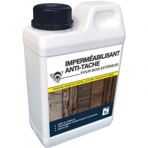 Méduze - Imperméabilisant et anti-tache pour bois extérieur 1L - Produit 2 en 1 - Prêt à l'emploi - Incolore - Respirant - Professionnel