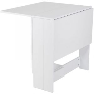 Skecten - Table Pliant Scandinave Pliable de Cuisine Salle à Manger Contemporain Moderne 1037673.4cm Blanc