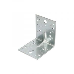 Kotarbau - Connecteur d'angle 105x105x90mm avec nervure, équerre perforée renforcée, équerre de fixation, assemblage bois, connecteur d'angle en