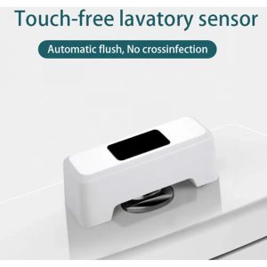 Capteur de chasse d'eau infrarouge sans contact, aide &agrave; la chasse d'eau, d&eacute;tecteur de mouvement, bouton de chasse d'eau automatique, interrupteur de