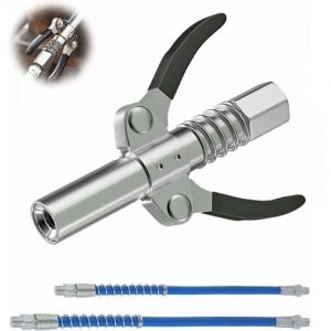 Embout Pompe a Graisse, Pompe a Graisse Pneumatique Electrique Manuelle avec Tuyau Flexible, Coupler G pour Pompe &agrave; Graisseur Convient pour Tous