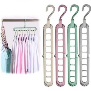 12 pcs Cintre Magique,Qualit&eacute; Sup&eacute;rieure Cintre Pliable,Multi-Fonctions Cintres Gain de Place,pour Le Stockage et Le S&eacute;chage V&ecirc;tements