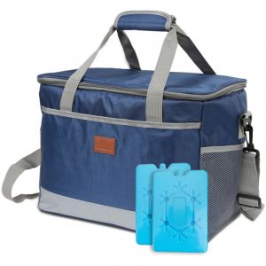 Sac Isotherme Glacière Souple Isotherme Sac Picnic Pliable Imperméable Sac Réfrigérant à Repas Déjeuner Bureau Nique 15L Bleu - Einfeben