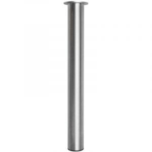 Vivol - Pied de table inox brossé - Argent - 80 x 720 mm - Argent