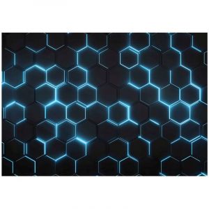 Papier peint pour gar&ccedil;on hexagones 3d gaming Papier peint pour chambre d'enfant 150x105