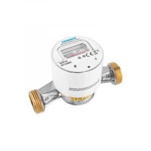 Zenner - Compteur d'eau chaude sans fil en saillie type Minomess 90°C Q3 2,5, bl 130mm DN15(1/2') R40HV 325 rk, wireless M-Bus
