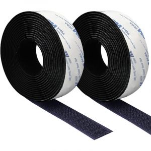 Scratch Autocollant Double Face,Adhesif Double Face Extra Fort Noir Nylon Sans Trace Scratch Double Face pour Les écrans De , Les Cadres Et Les