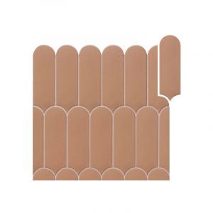 Gioia Materia - Carrelage mural faïence effet graphique fan écaille 19,5x7,2cm Écaille 19,5x7,2 cm b88c71 - - boîte de 0.48 m2