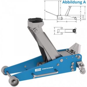 Güde - Cric rouleur 2,5 tonnes grh 2,5/460 al