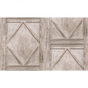 Homemaison - Papier peint imitation 'Carreaux de Ciment' Beige 10mx 0.53 m