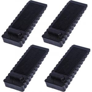 Cale Porte Sol Caoutchouc, 4 Pièces Antidérapante Bloc Arrêts de Portes Durables Butee de Portail Bloque Butoir de Porte Empilables pour Tous Types