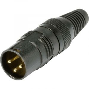 XLR mâle, droit Hicon HI-X3CM-G Nombre de pôles: 3 noir 1 pc(s) D10928