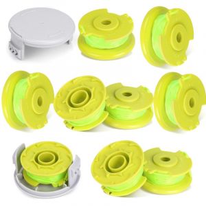 11 Pi&egrave;ces Fil Coupe Bordure Bobine de Fil Debroussailleuse Fil Rotofil Compatible avec Ryobi One + 18V 24V 40V Coupe Bordure &Oslash;2.0mm 3,4M Bobine Fil