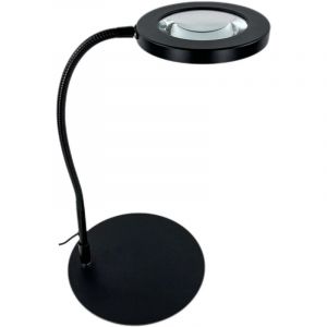 Lampe Loupe sur Pied 10x Grossissante Modelisme 360° avec LED - Bureau Eclairante pour Lecture, Réparation et Artisanat