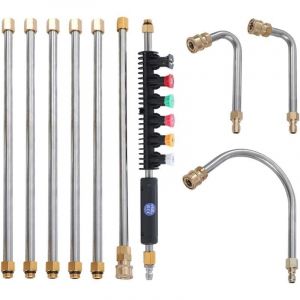 Pistolet pulv&eacute;risateur de nettoyage de toiture 10 pi&egrave;ces, raccord rapide 1/4", kit de nettoyage de goutti&egrave;res