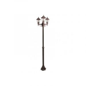 Lampadaire Extérieur 3 Têtes 3x60W E27 Fonte Rouille loan