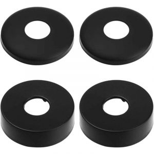 Rosace Robinet, Rosace Mitigeur Douche, 4 Noir De Cache Tuyau en Acier Inoxydable,Rosace Radiateur - Rosace pour Robinets De Douche, Robinets,