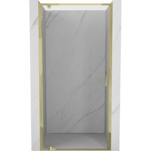 Exo porte de douche pivotante 80 cm, transparent, dorée - 8181-080-000-50-00 - Mexen