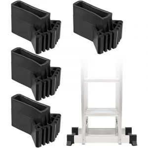 4 Pi&egrave;ces patin echelle, patin escabeau universel, pied caoutchouc, escabeau, pour Escaliers Rev&ecirc;tements en Caoutchouc Antid(Noir)