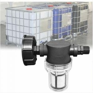 Robinet pour r&eacute;servoir de 1000 litres, raccord en U pour r&eacute;cup&eacute;rateur d'eau de pluie filtr&eacute; et adaptateur pour r&eacute;servoir IBC S60x6 (filetage m&acirc;le