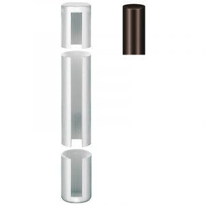 Couvre gond cache paumelle pour fenêtre porte portail en plastique Charnière Capuchon Protection Meuble Douille, 20mm marron foncé longueur 149mm 3