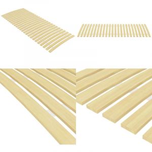 Sommier à lattes avec 24 lattes 80x200 cm - Sommier À Lattes - Lit Plateforme - Cadre De Lit Pliable - Bois De Peuplier - Sommier Double - Home &