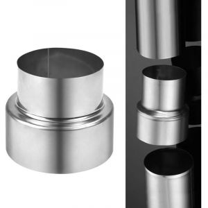 Tuyaux de Po&ecirc;le R&eacute;duction Conduit Raccordement 100-80MM Connecteur de Conduit en Acier Inoxydable R&eacute;duction Simple Paroi R&eacute;ducteur de Tuyau de