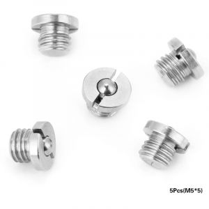 Ensemble de 5 plongeurs &agrave; ressort &agrave; bille &agrave; bride en acier inoxydable filet&eacute; (M55)