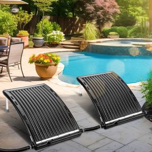 Vingo - swanew 2X Chauffage Piscine Hors Sol - Chauffage Solaire Piscine - 110x65 cm - Chauffe Eau Solaire - Rechauffeur Piscine - Systèmes de