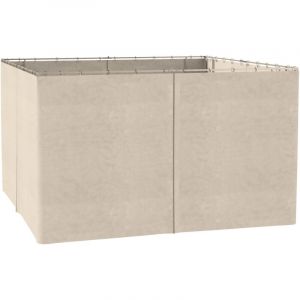 Outsunny 4 parois lat&eacute;rales pour pavillon de jardin tonnelle rigide 300 x 400 cm prot&eacute;ger de la pluie vent soleil beige