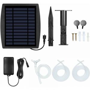Aougo - Solaire Pompe à Eau Aérateur d'oxygène Fontaine, Aérateur Solaire pour étang, de Réservoir de Poissons Pompe Solaire à Oygène, Aquarium