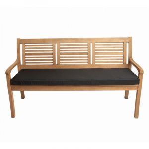 Setgarden - Coussin de banc de jardin 160x60x7cm assise, coussin d'assise plat, coussin de balancelle de jardin Noir, coussin de banc de jardin