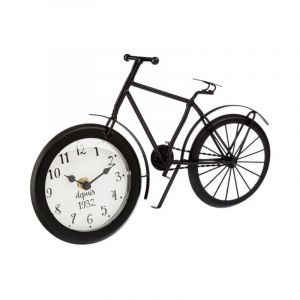 Pendule à Poser 'Vélo' 28cm Noir