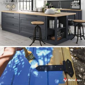 Peinture Bois Mat - 0.4 l - Bombe 400 mL - 5010 - Bleu gentiane Metaltop