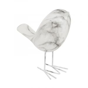 Statuette Oiseau en C&eacute;ramique 'Olen' 19cm Blanc