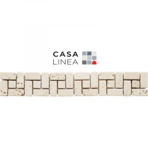 Listel Travertin Geo Ivoire 1 Pi&egrave;ce 5 X 30 Cm Casa Linea
