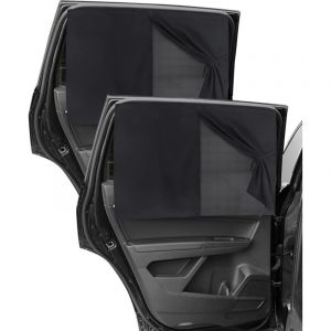 2PCS Soleil B&eacute;b&eacute; Pare-Soleil, Rideau Occultant Voiture, Bloquer Les Rayons UV, Rideau de Fen&ecirc;tre Magn&eacute;tique &agrave; Double Couche (Vitre arri&egrave;re)