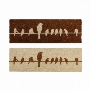 Esschert Design - Tapis paillasson de coco d&eacute;coration oiseaux Naturel
