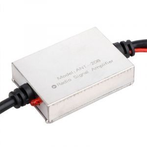 Amplificateur de Signal FM Antenne Voiture en M&eacute;tal Anti-Interf&eacute;rence Radio Universal Auto Booster Amp Pi&egrave;ces Automobiles