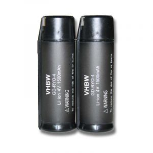 2x Batteries Li-Ion 1500mAh (4V) pour outils Ryobi RP4520, Ryobi RP4530, Ryobi Tek4, RP4300 Remplace: Ryobi AP4001. - Vhbw