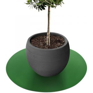 Tapis de jardinière Dessous de Pot de Fleur Majesty, Rond 60 cm, Vert