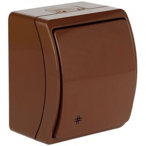 Interrupteur permutateur &eacute;tanche marron IP44 KOALA