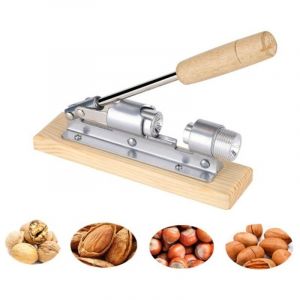Casse-Noisette Manuel,&Eacute;crous Casse Noix Pinces En Noyer Inoxydable Pince &Agrave; Ch&acirc;taignes Pince Casse Noisette Ouvre-&Eacute;crou Cuisine Avec Base En Bois Et