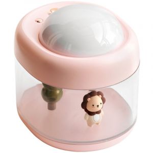 Humidificateur ultrasonique silencieux de 500 ml, humidificateur pour b&eacute;b&eacute;, autonomie de 2 &agrave; 7 heures, pour la maison, la chambre et le bureau (lion