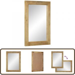 Vidaxl - Miroir salle de bain marron 50x70x2,5 cm bois de manguier