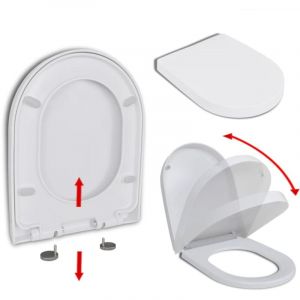 Maison Chic - Abattant wc à fermeture en douceur Siège de Toilette Libération rapide Carré 78016