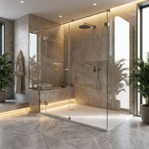 Receveur de douche en r&eacute;sine couleur blanc 70x90 cm avec grille et bonde - Showey