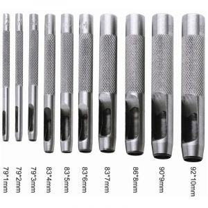 10PCS Outils de Poin&ccedil;onnage/Outil Perforateur/Perforatrice - Poin&ccedil;on Creux pour Faire des Trous - Ceinture/Cuire/Li&egrave;ge/Tissu/Bracelet de Montre